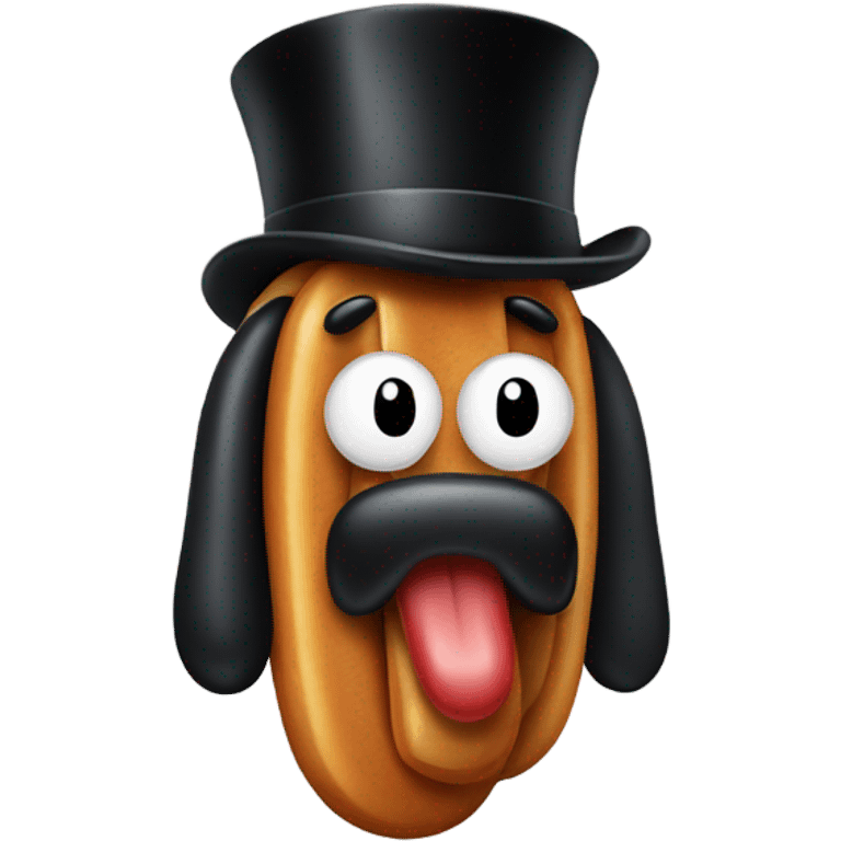 Hotdog in a top hat  emoji