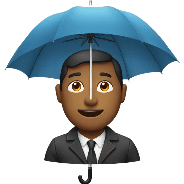 Man with umbrella  emoji