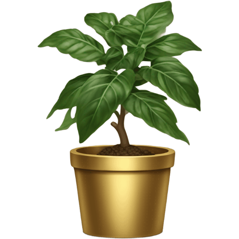 Hypoestes plant in gold pot emoji