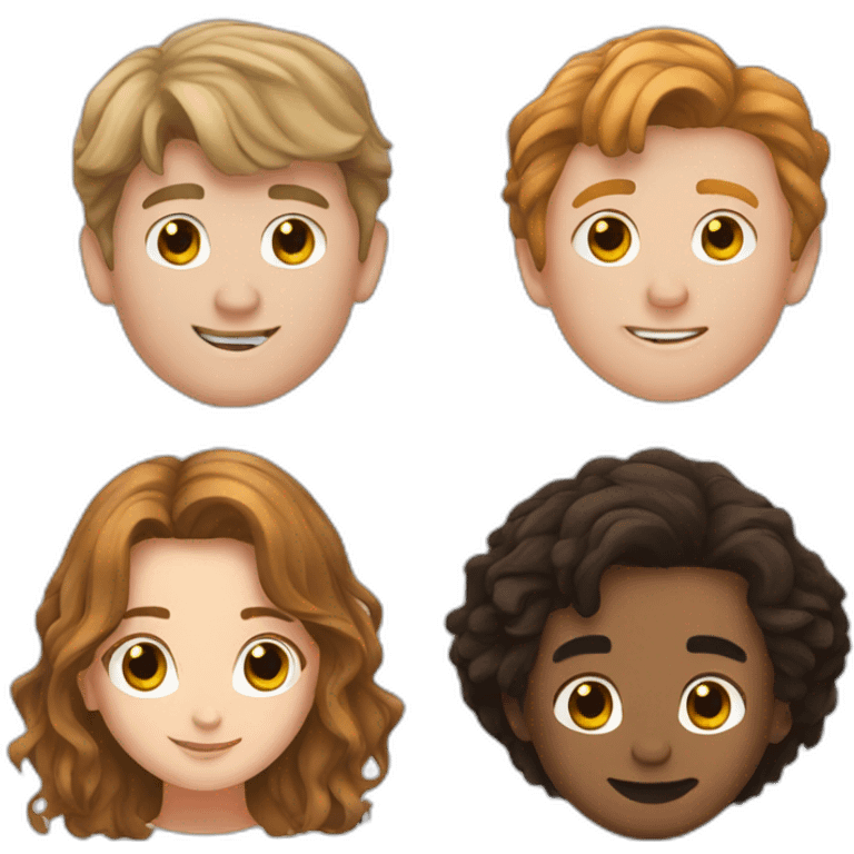 Harry, Hermione and Ron emoji