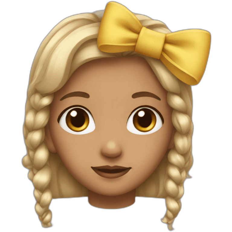 A girl with bows in her hair emoji