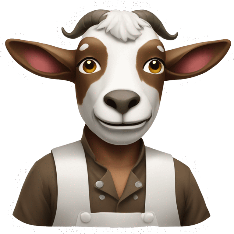 A butcher and his goat emoji