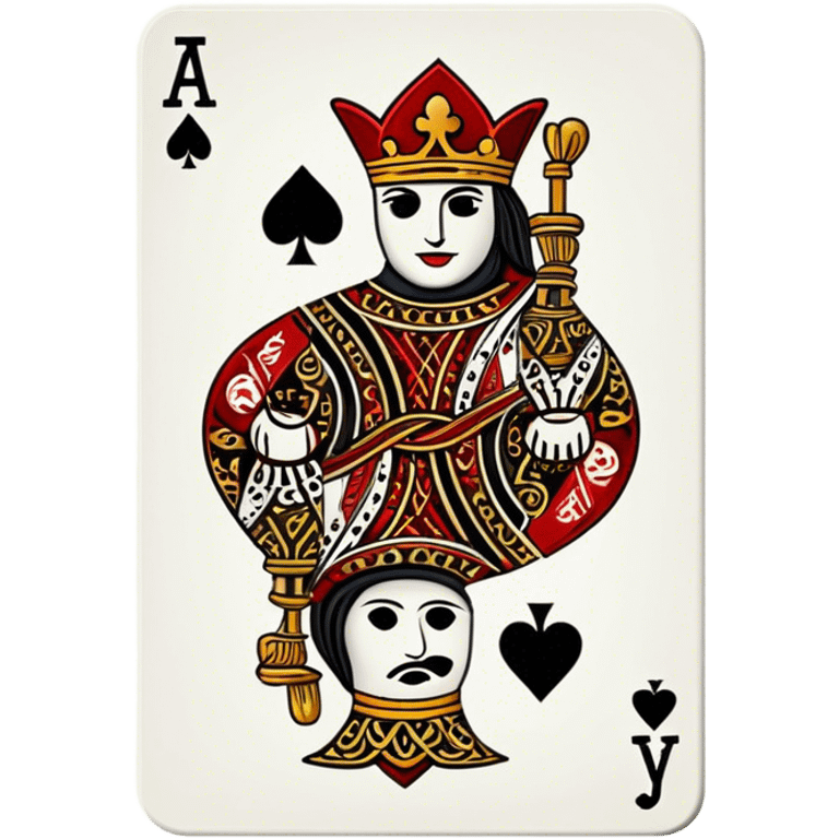 Jack of Spades playing card in color It has image of Jack and a J in the top left and bottom right corner emoji