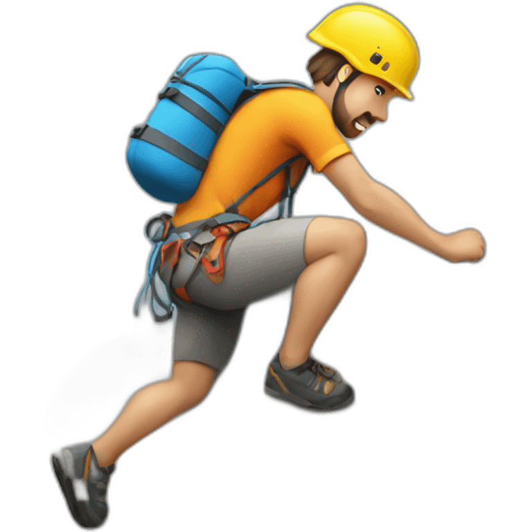 Climber on a boulder  emoji