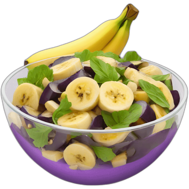 aubergine banana salad emoji