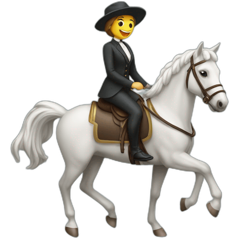 une marié sur un cheval emoji