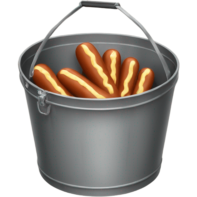 Bucket with hotdogs in it emoji