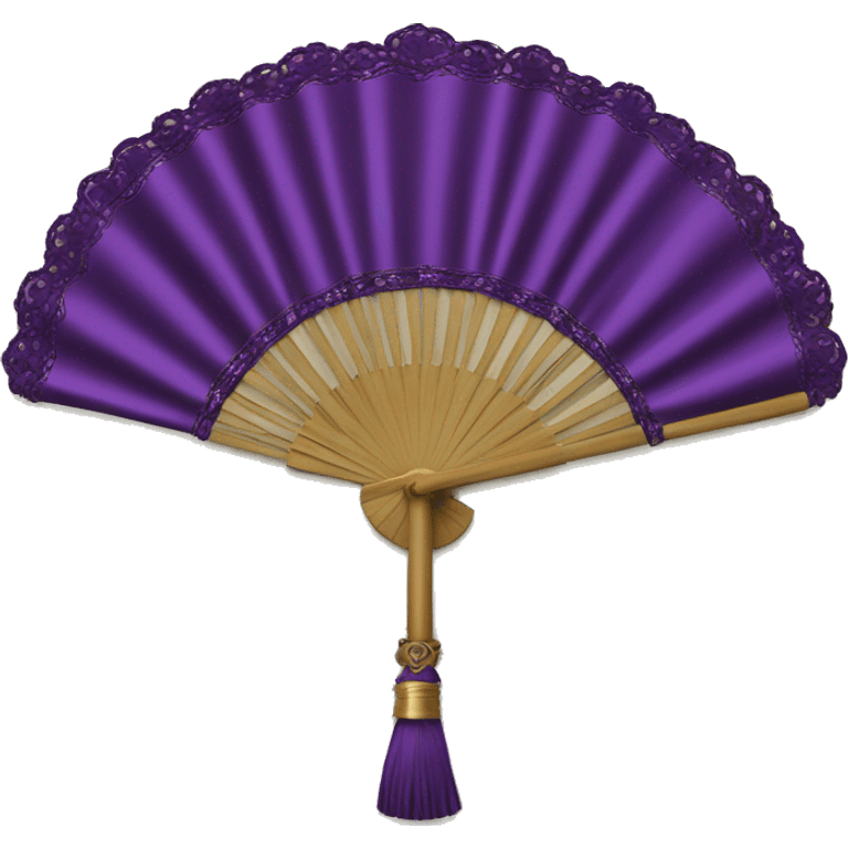 dark purple rococo hand fan emoji