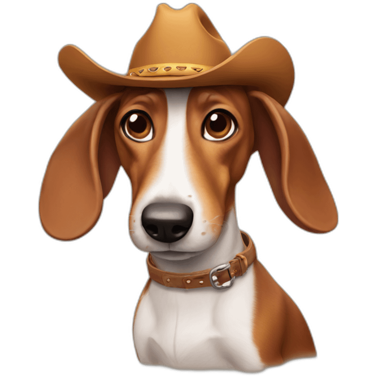 wiener dog cowboy emoji