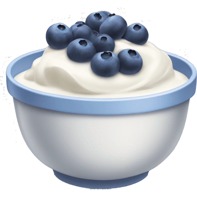 yougurt bowl with blueberries emoji