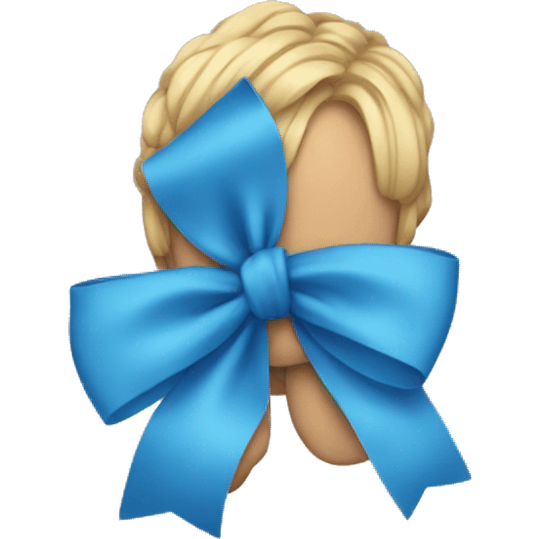 blue bow emoji