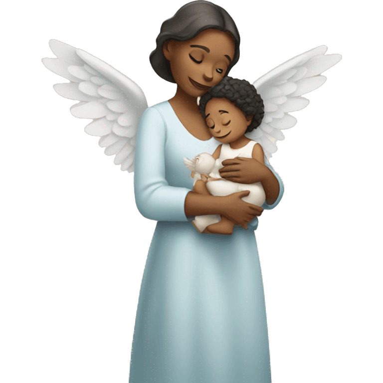 Mother holding angel  emoji