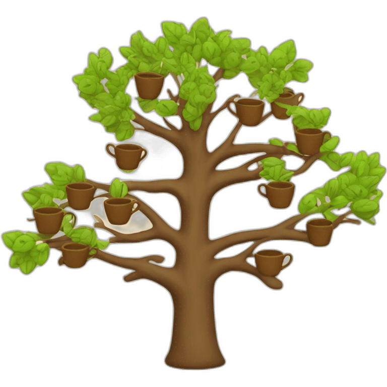 Cup tree chart. emoji