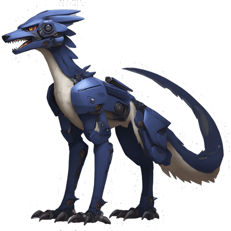 Anthro Futuristic Mechanical Sergal-raptor-nargacuga-vernid emoji