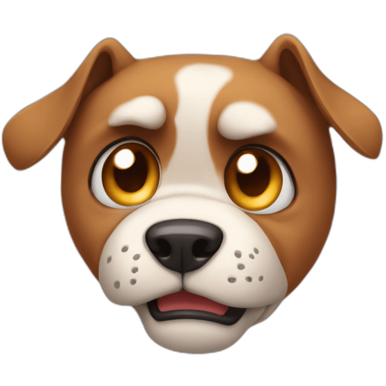 An angry dog but looks cute emoji