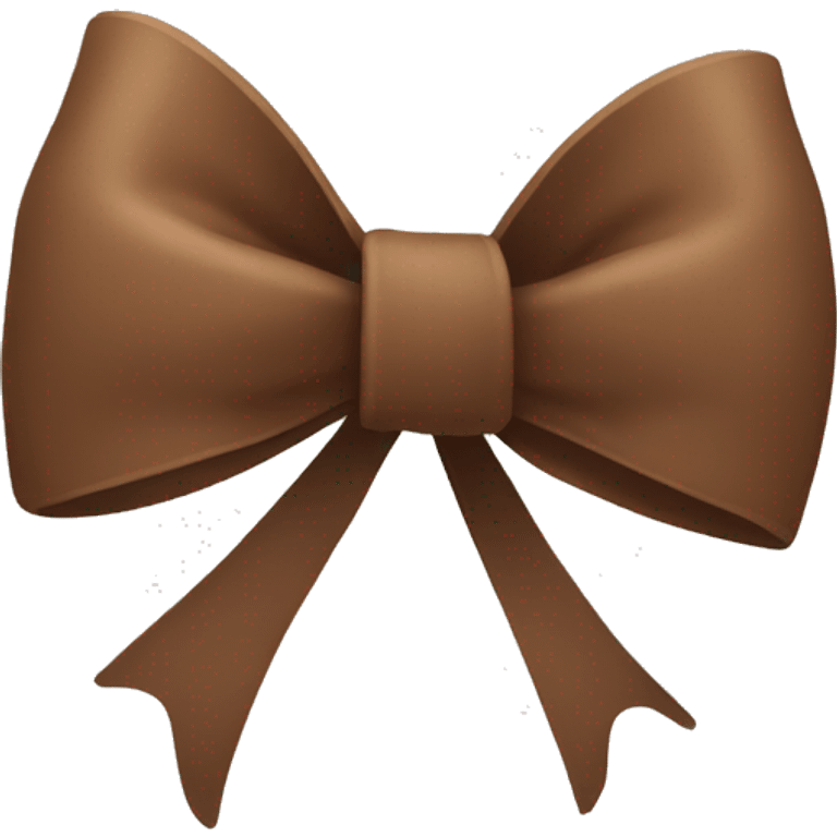 Brown bow with thin tails  emoji