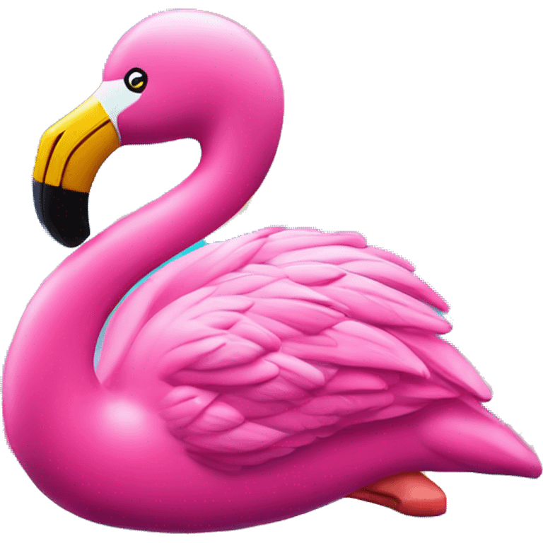 lisa frank flamingo pool toy emoji