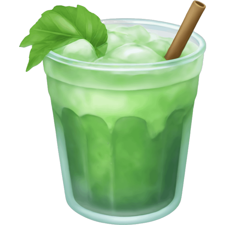 Iced matcha drink emoji