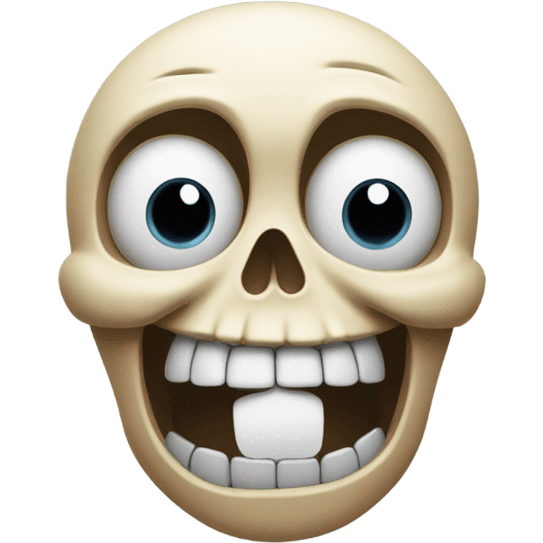 surprised scull emoji