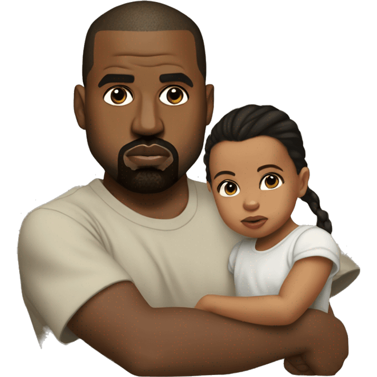 Kanye West with North West emoji