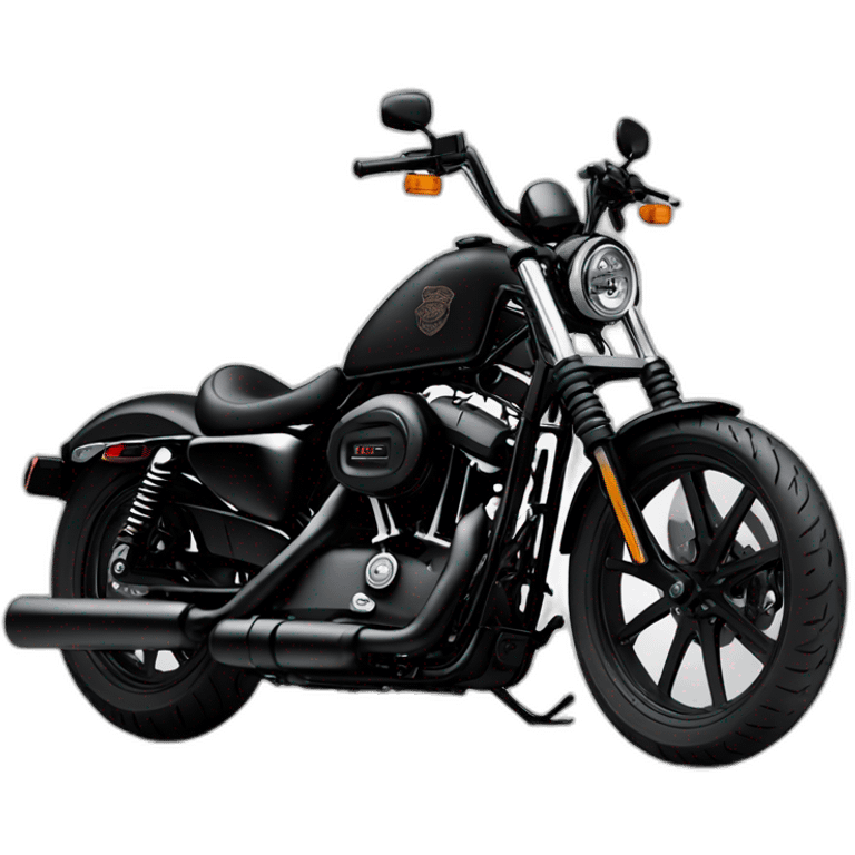 Harley Davidson iron 883 black emoji