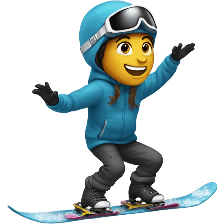 13 year old snow boarding  emoji