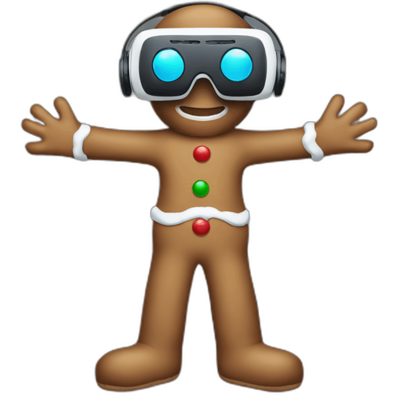 christmas-gingerbread-man-in-vr-headset-full body emoji