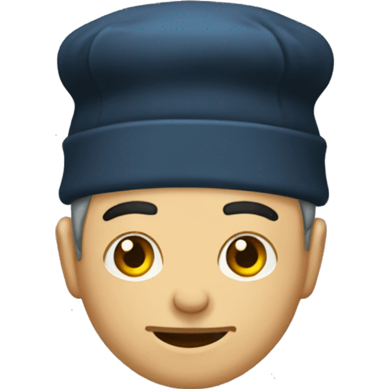 a Tatar in a skullcap emoji