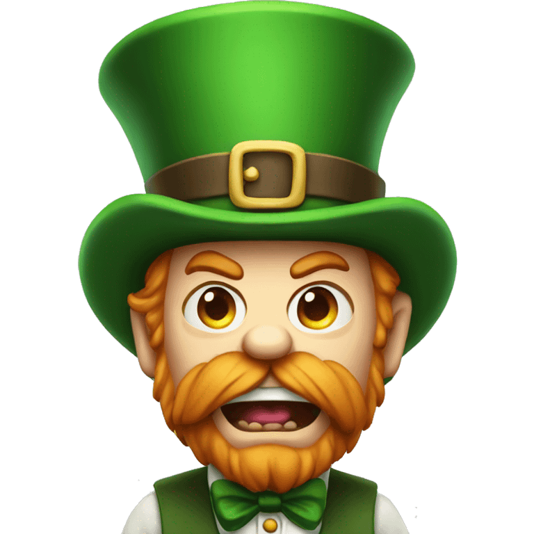 Angry leprechaun emoji