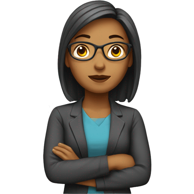 Female Teacher, thoughtful expressi emoji