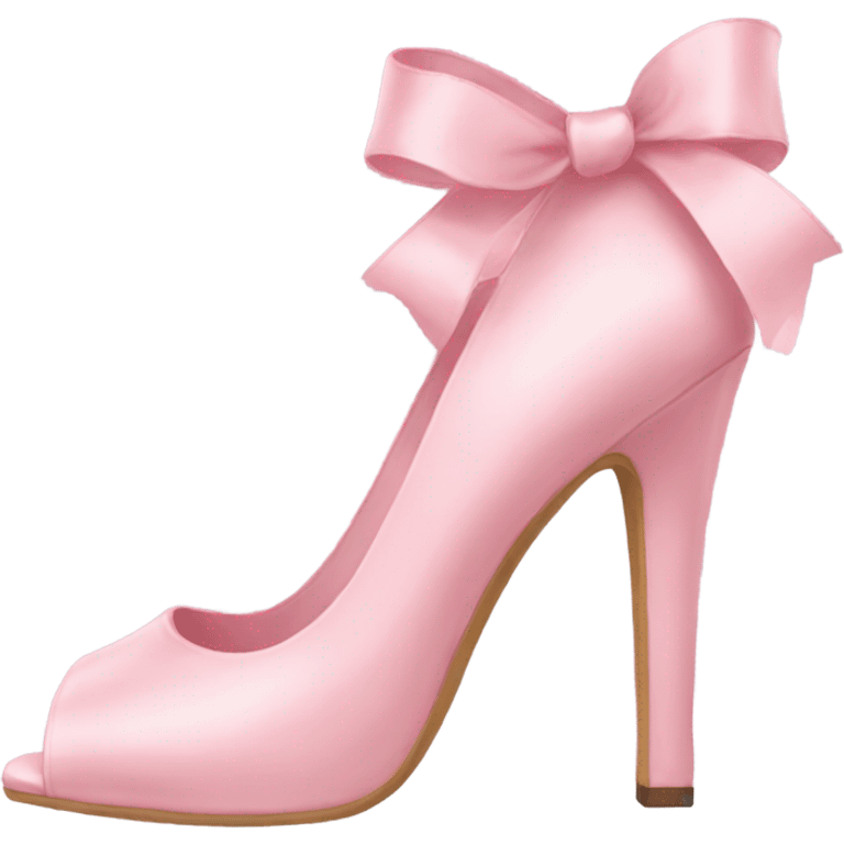 light pink ribbon heels emoji