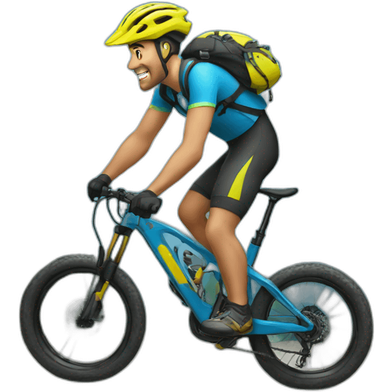 mountanbiker electric guy emoji