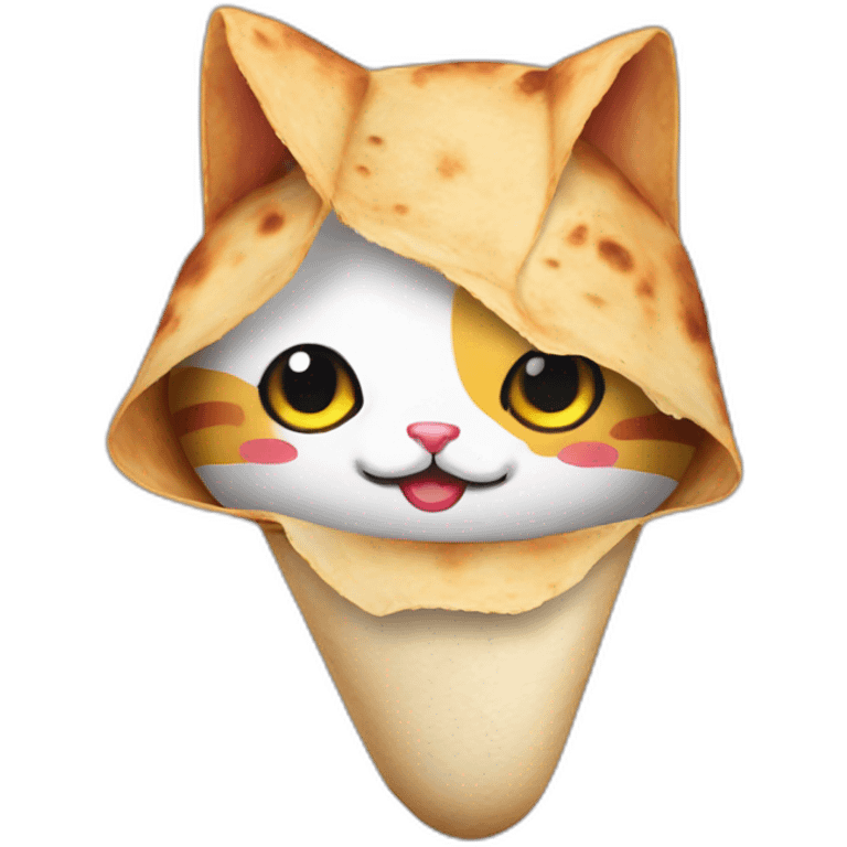 burrito cat kpop fan clown emoji