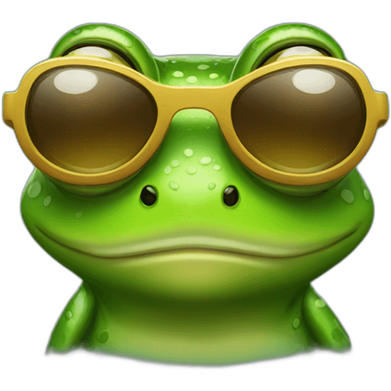 frog with sunglasses emoji