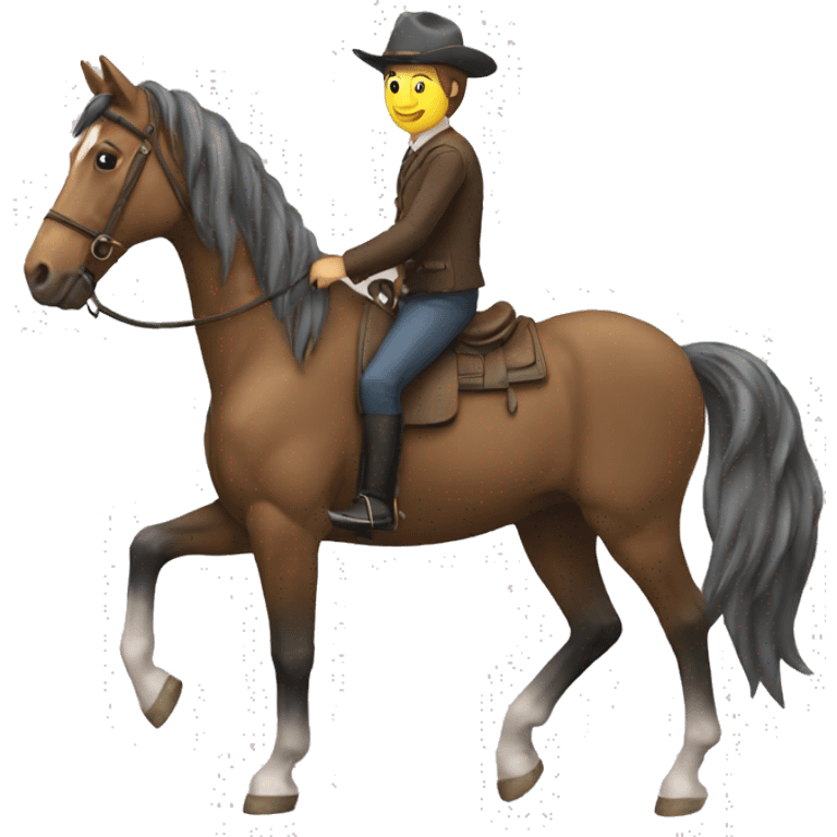 Un cheval sur un cheval sur un cheval emoji