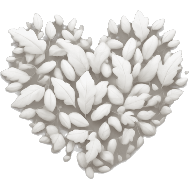 white autumn heart emoji