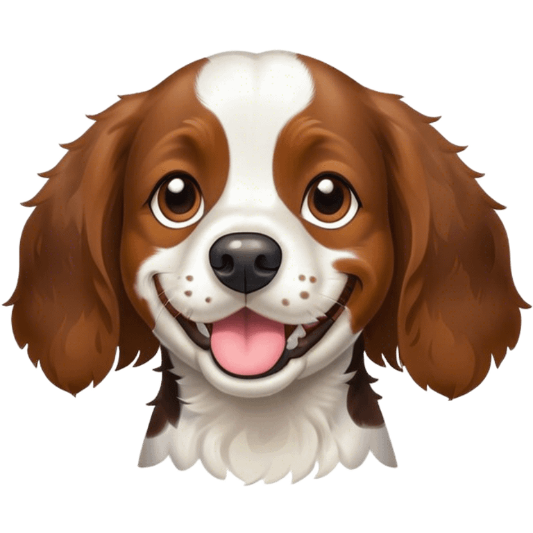 Springer spaniel beagle mix dog happy emoji