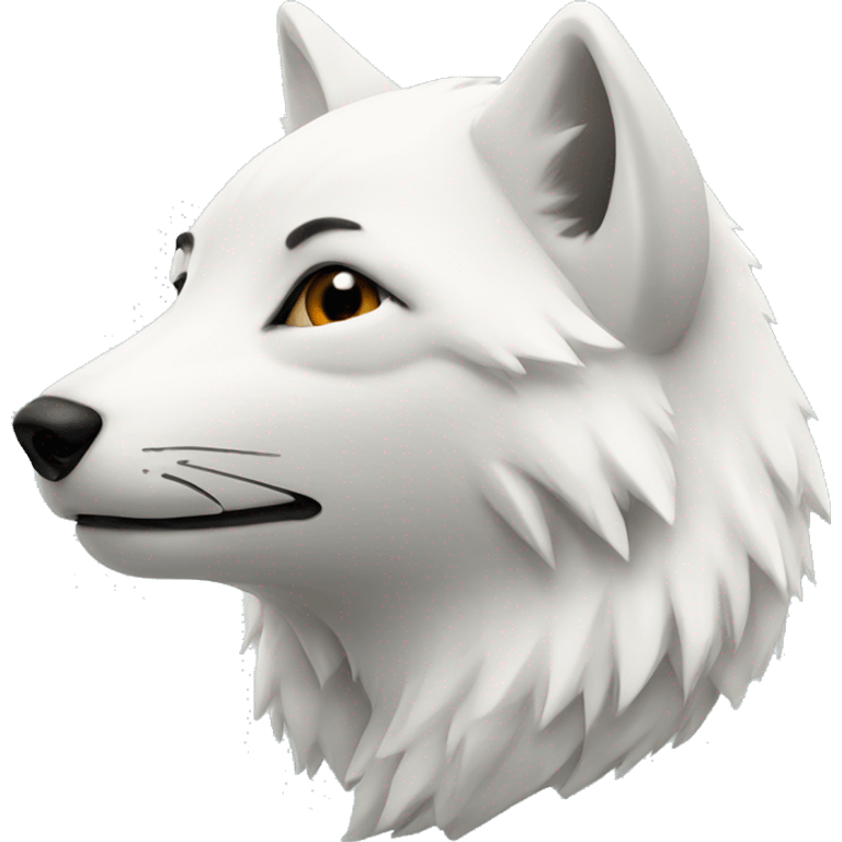 polar fox in profile emoji