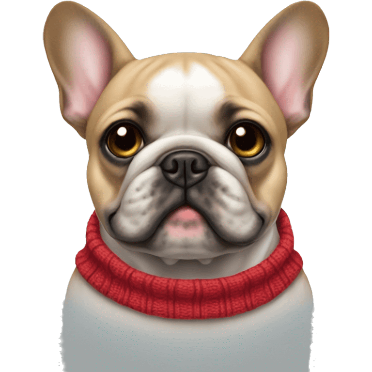 french bulldog in a sweater emoji