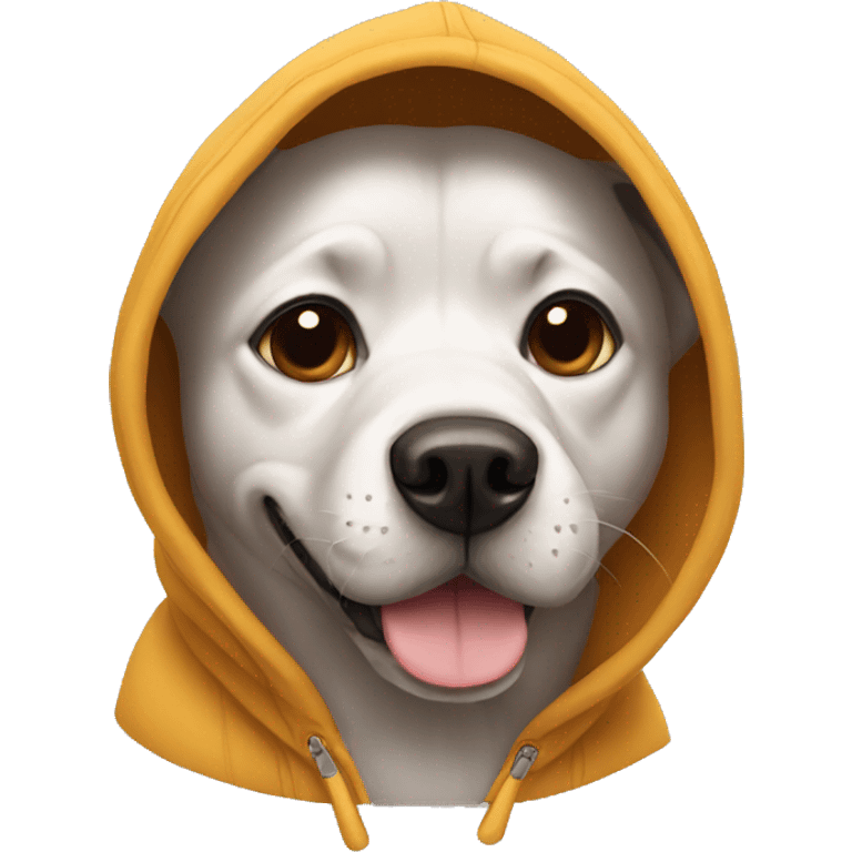 Dog wearing a hoodie emoji