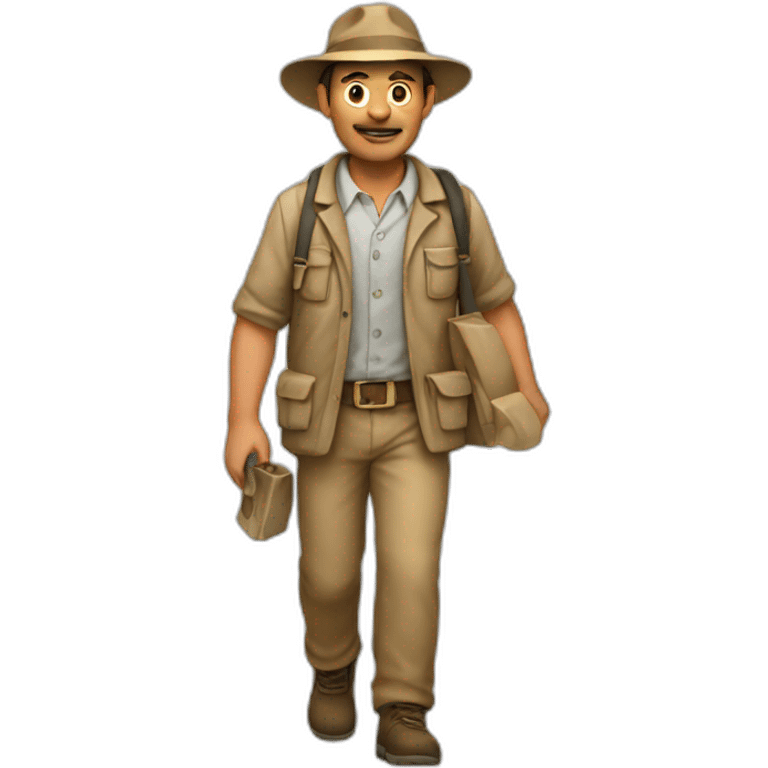 archaeologist walking emoji