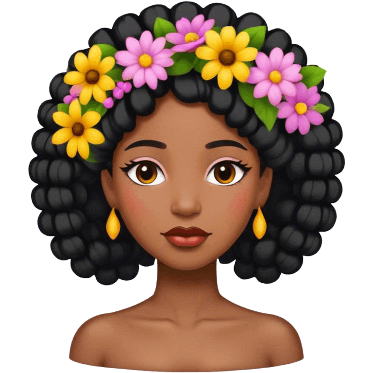 👩🏿‍🎨🌸 emoji