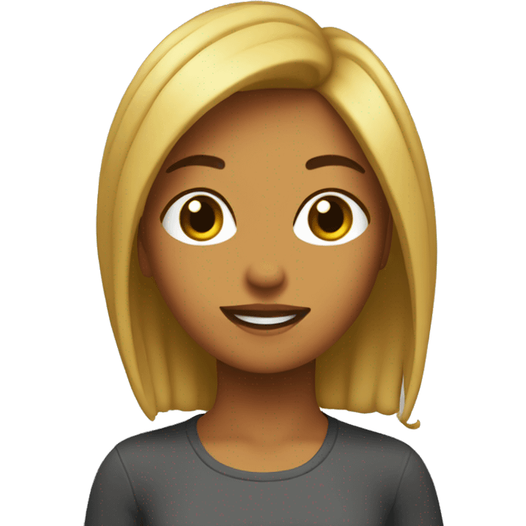 Chica con pelo castaño  emoji