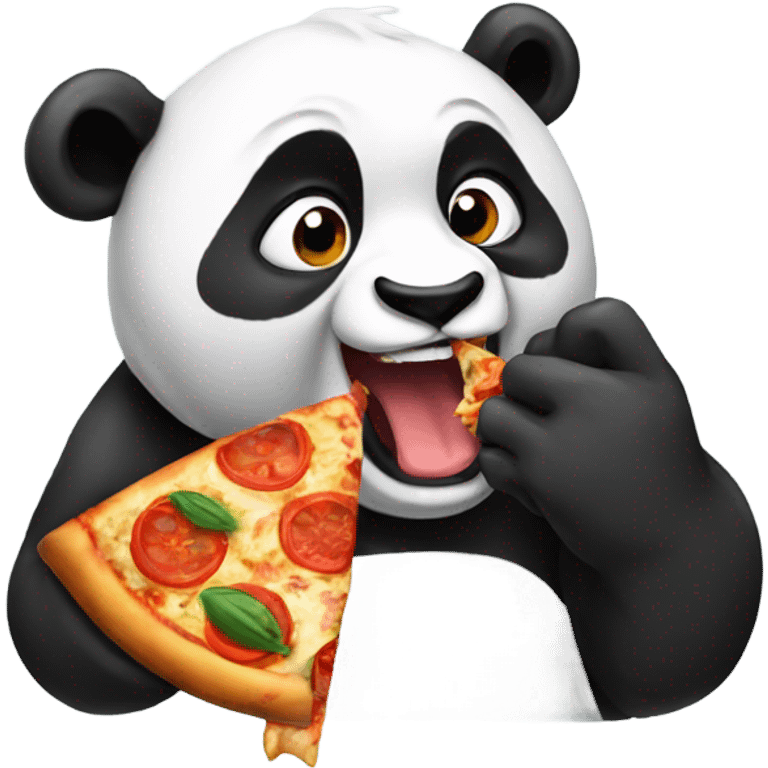 panda eating pizza emoji