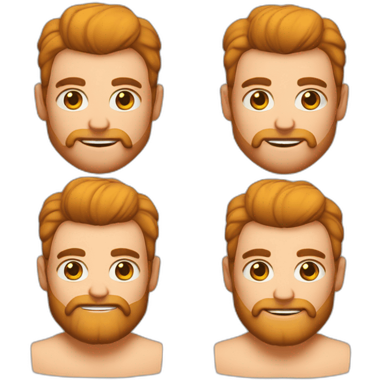 Homme-musclé-gay-barbu-roux-yeux bleux emoji