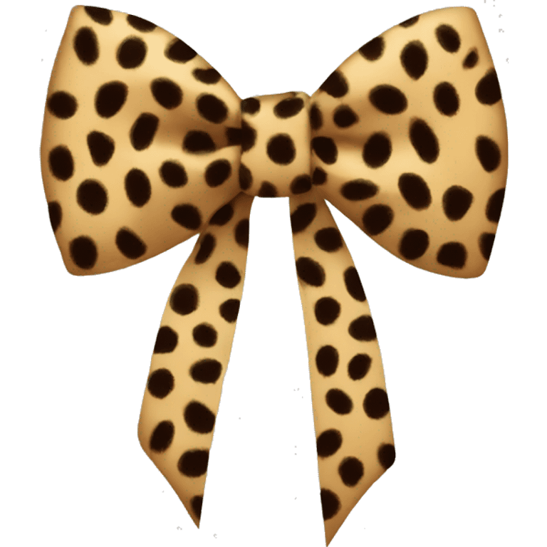 Cheetah print bow emoji