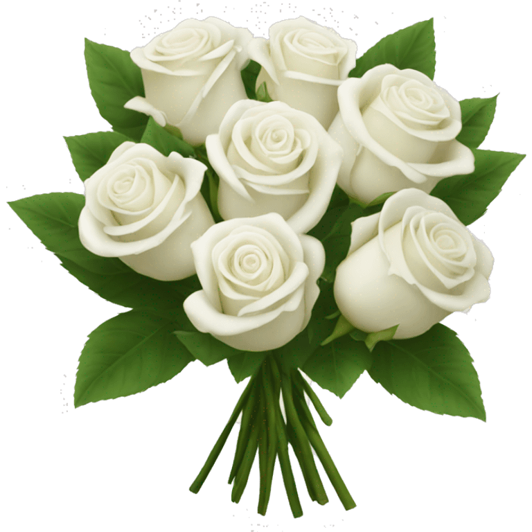 A bouquet of white roses emoji