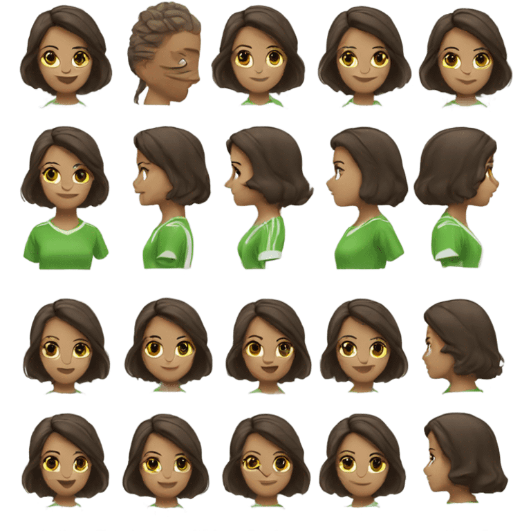 soccer brunette wag emoji