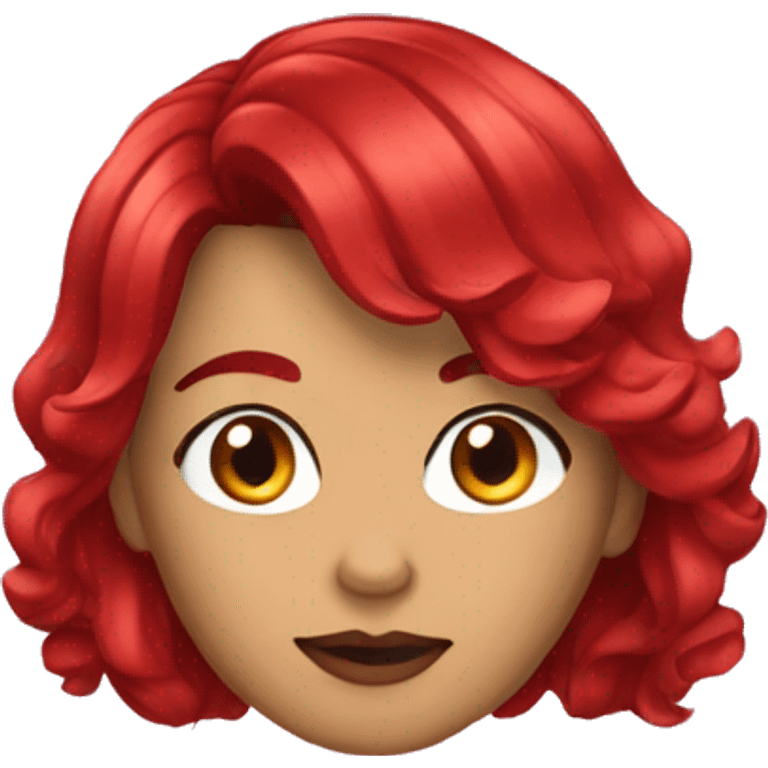 cabello rojo emoji