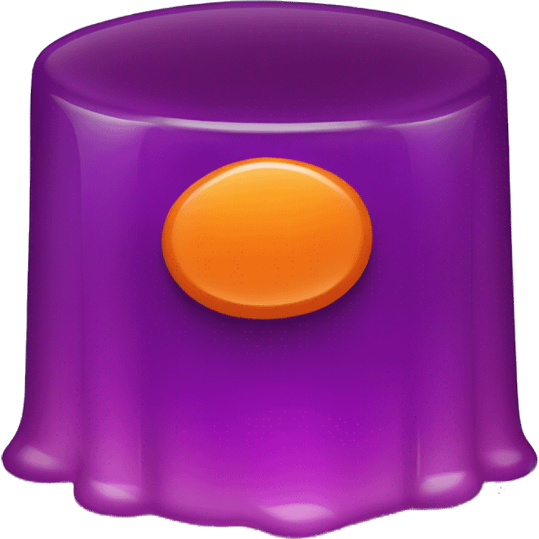 Single Purple and Orange Jello  emoji